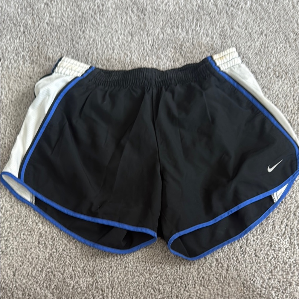 Nike Black and Blue Athletic Shorts Lightweight Design